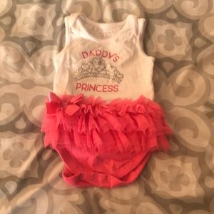 White and Pink Onesie